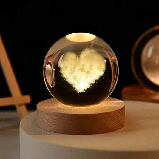 Saturn’s Glow – 3D Crystal Galaxy Lamp