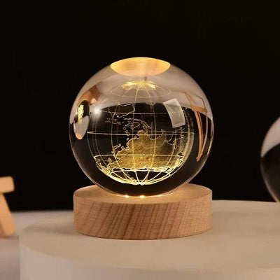 Saturn’s Glow – 3D Crystal Galaxy Lamp